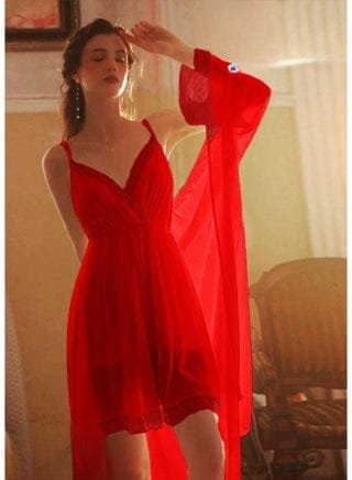 لانجيري أحمر كلاسيكي – Classic Red Queen – كود 90